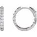 14K White 18.5 mm 1 1/8 CTW Natural Diamond Inside-Outside Hinged Hoop Earrings