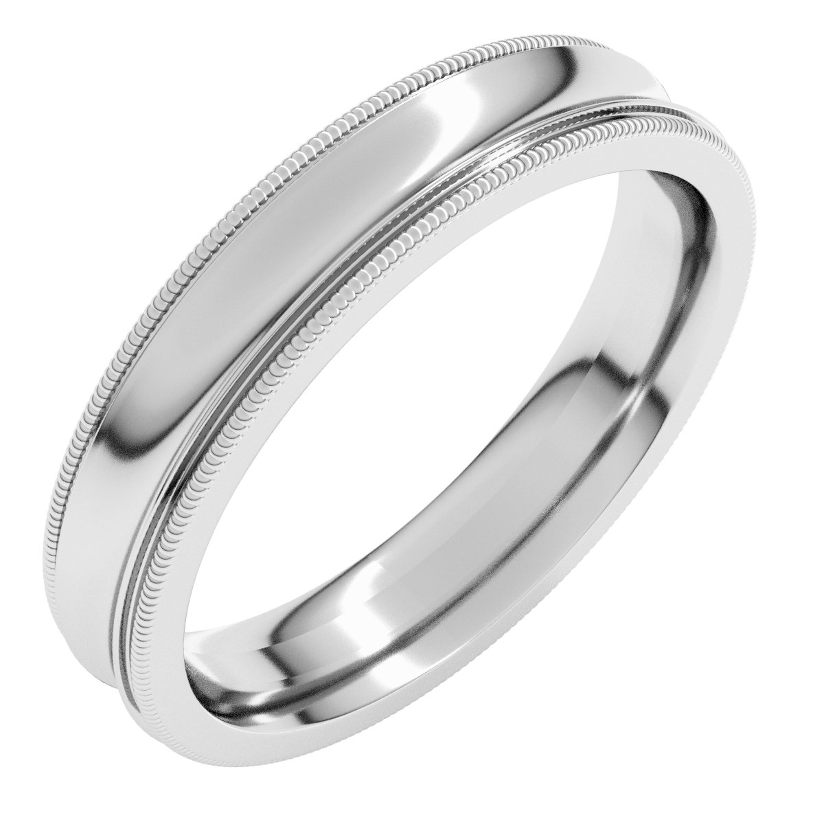 Milgrain Comfort-Fit Concave Band