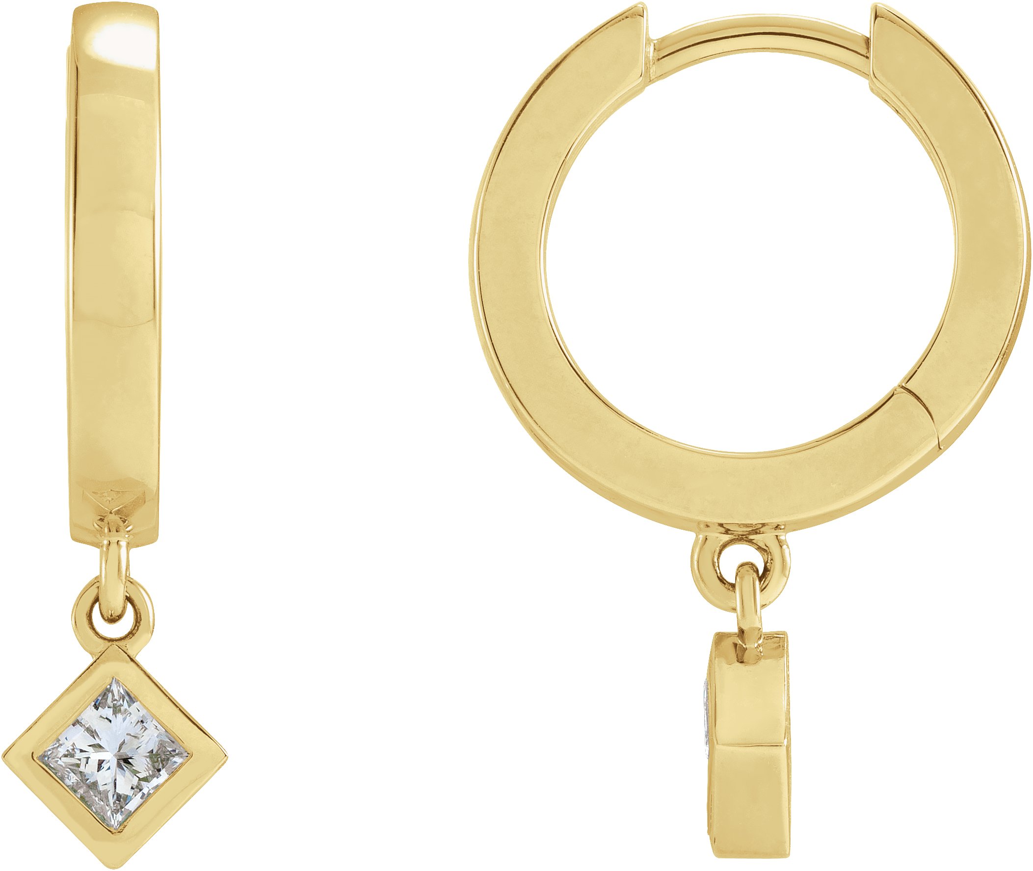 14K Yellow .33 CTW Diamond Hinged Hoop Earrings Ref 17843488