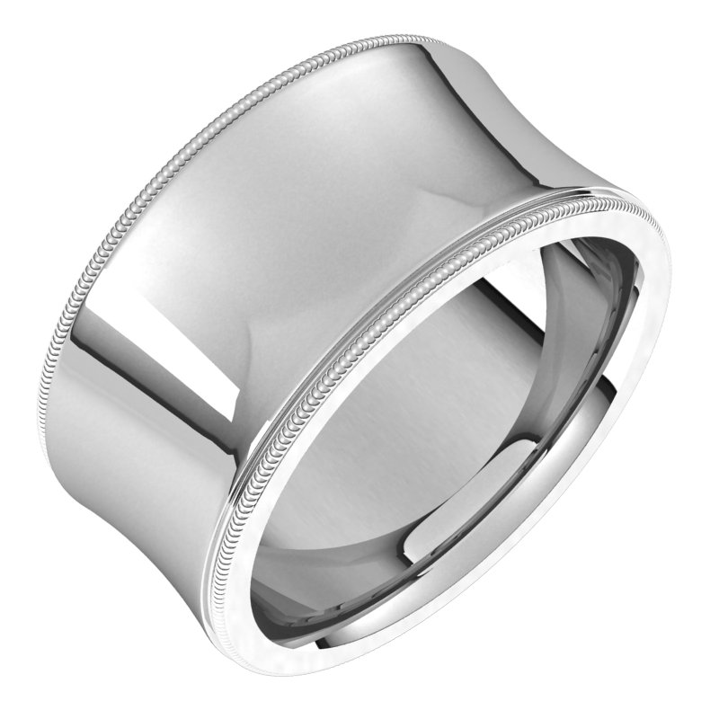 Milgrain Comfort-Fit Concave Band