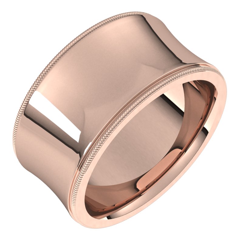 Milgrain Comfort-Fit Concave Band
