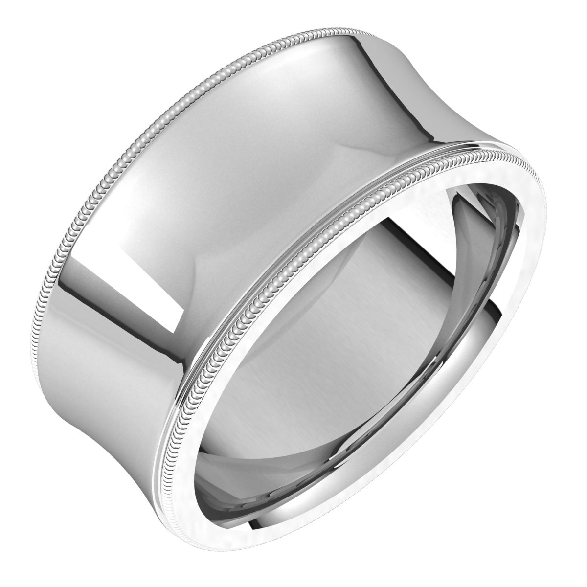 Milgrain Comfort-Fit Concave Band
