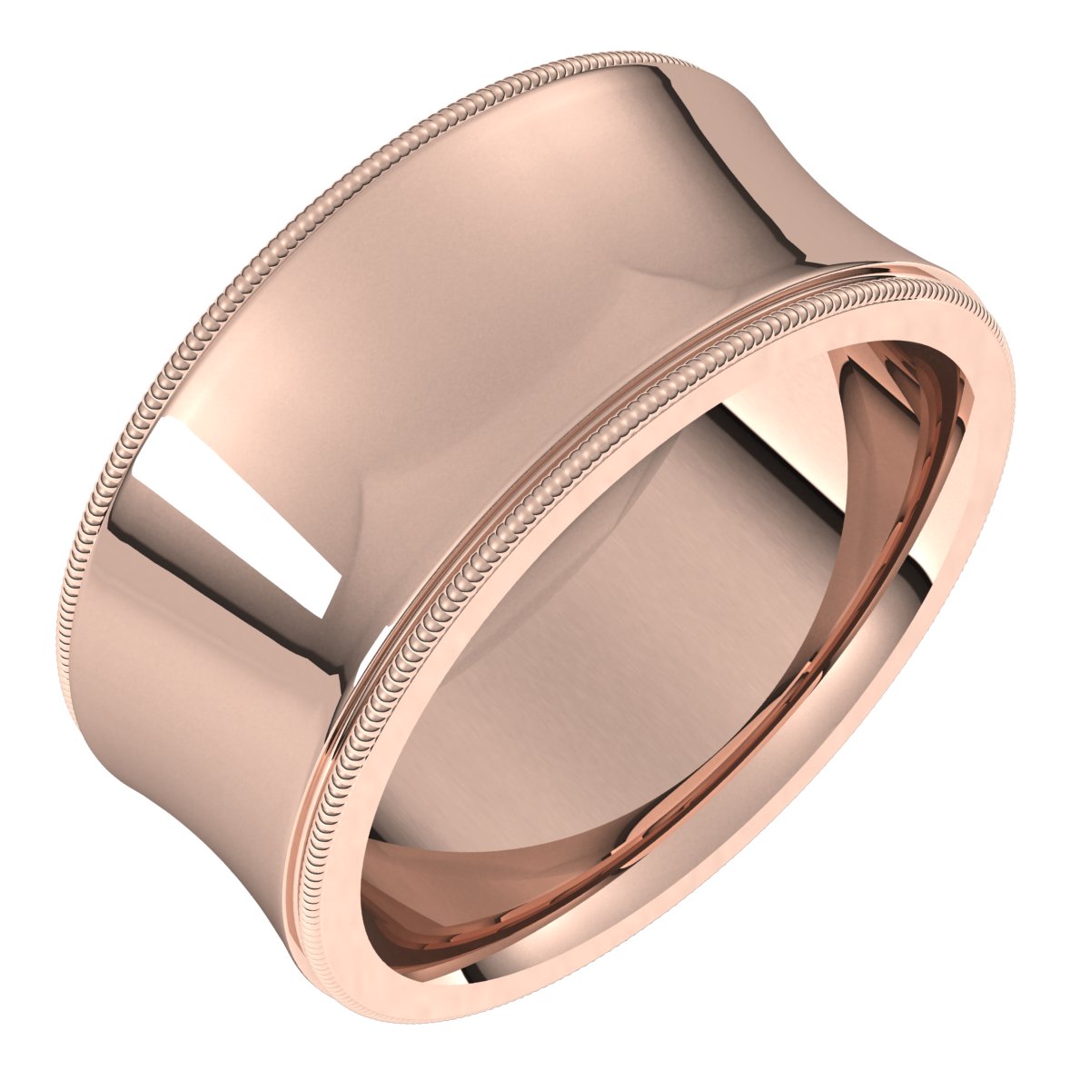 Milgrain Comfort-Fit Concave Band