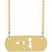 14K Yellow Mother & Son Stick Figure Family 18