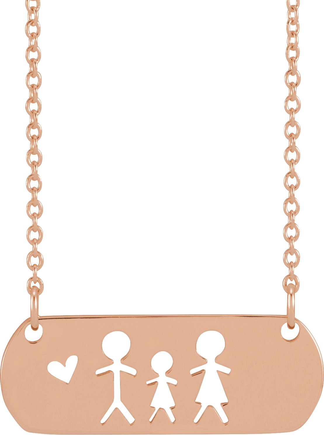 Stick Figure Family Necklace