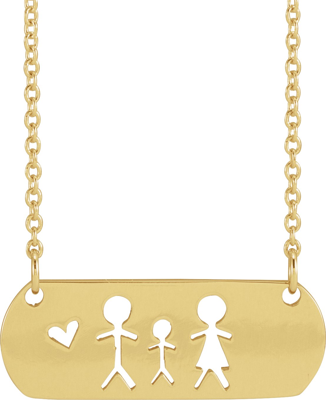 Stick Figure Family Necklace