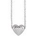 Sterling Silver Puffy Heart 16-18