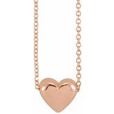 Puffy Heart Necklace or Slide Pendant