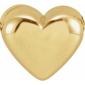 14K Yellow Puffy Heart Necklace Center