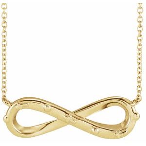 14K Yellow Infinity Rosary 18" Necklace 
