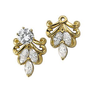 Diamond Earring Jackets .9 CTW 14.25 x 11mm Ref 371659