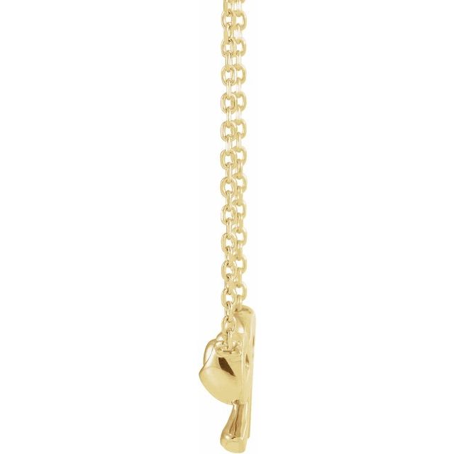 14K Yellow Bow 18 Necklace 