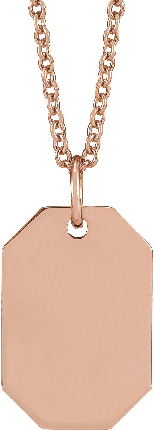 Engravable Dog Tag Necklace or Pendant