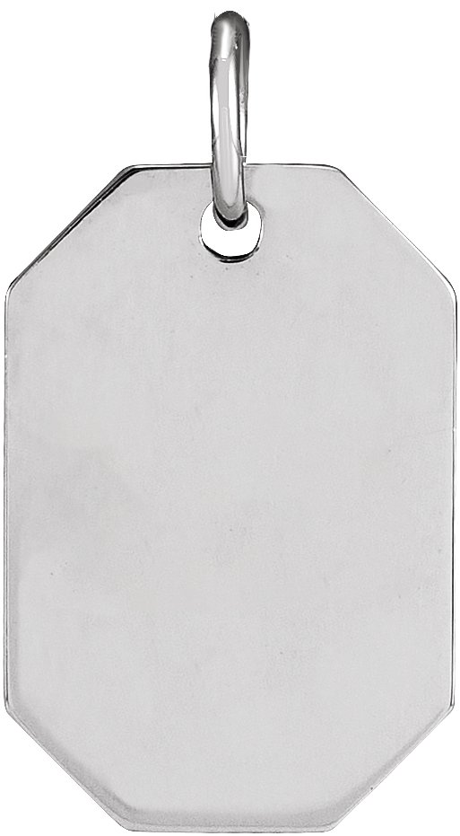 Sterling Silver Dog Tag Pendant