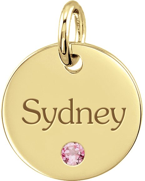 Posh Mommy® Engravable Mini Disc Pendant 
