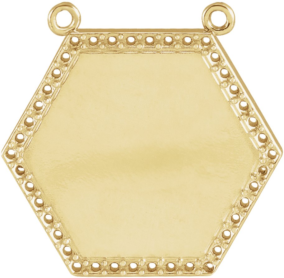 Engravable Hexagon Necklace or Center