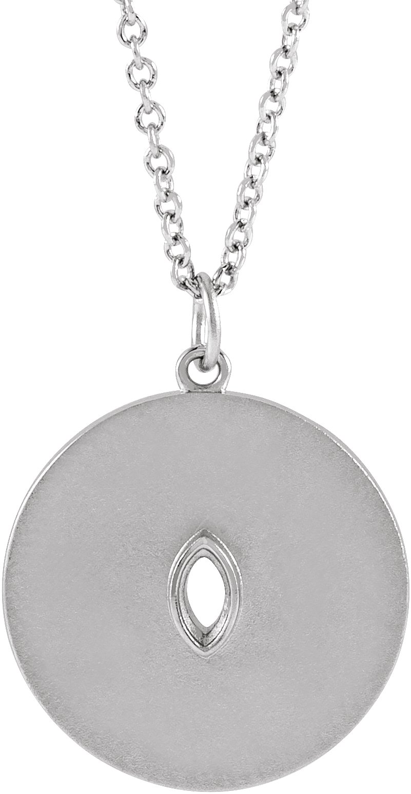 Accented Disc Necklace or Pendant