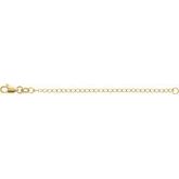 14K Yellow 3 In Double Curb Chain Extender with Lobster Clasp