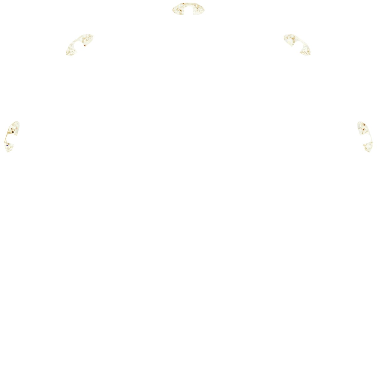Alternative view of 1/6 CTW Natural Diamond Floral Sculptural Anniversary Band – 14K Yellow Gold