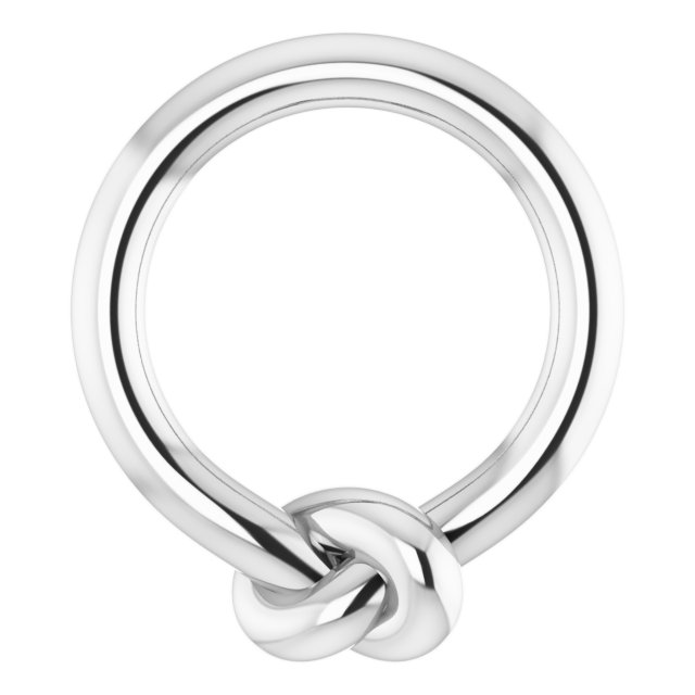 14K White 11.46x10.1 mm Circle Knot Pendant