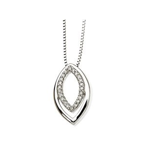 1/10 CTW Natural Diamond Necklace – 14K White Gold