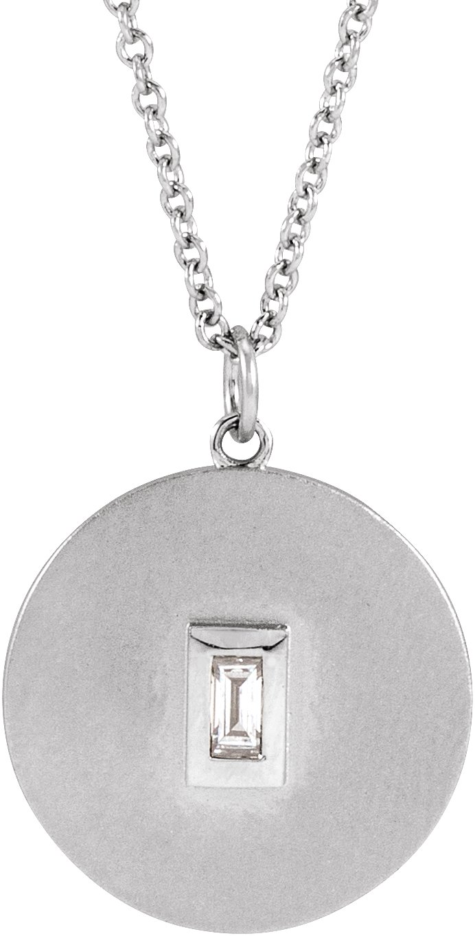 Accented Disc Necklace or Pendant