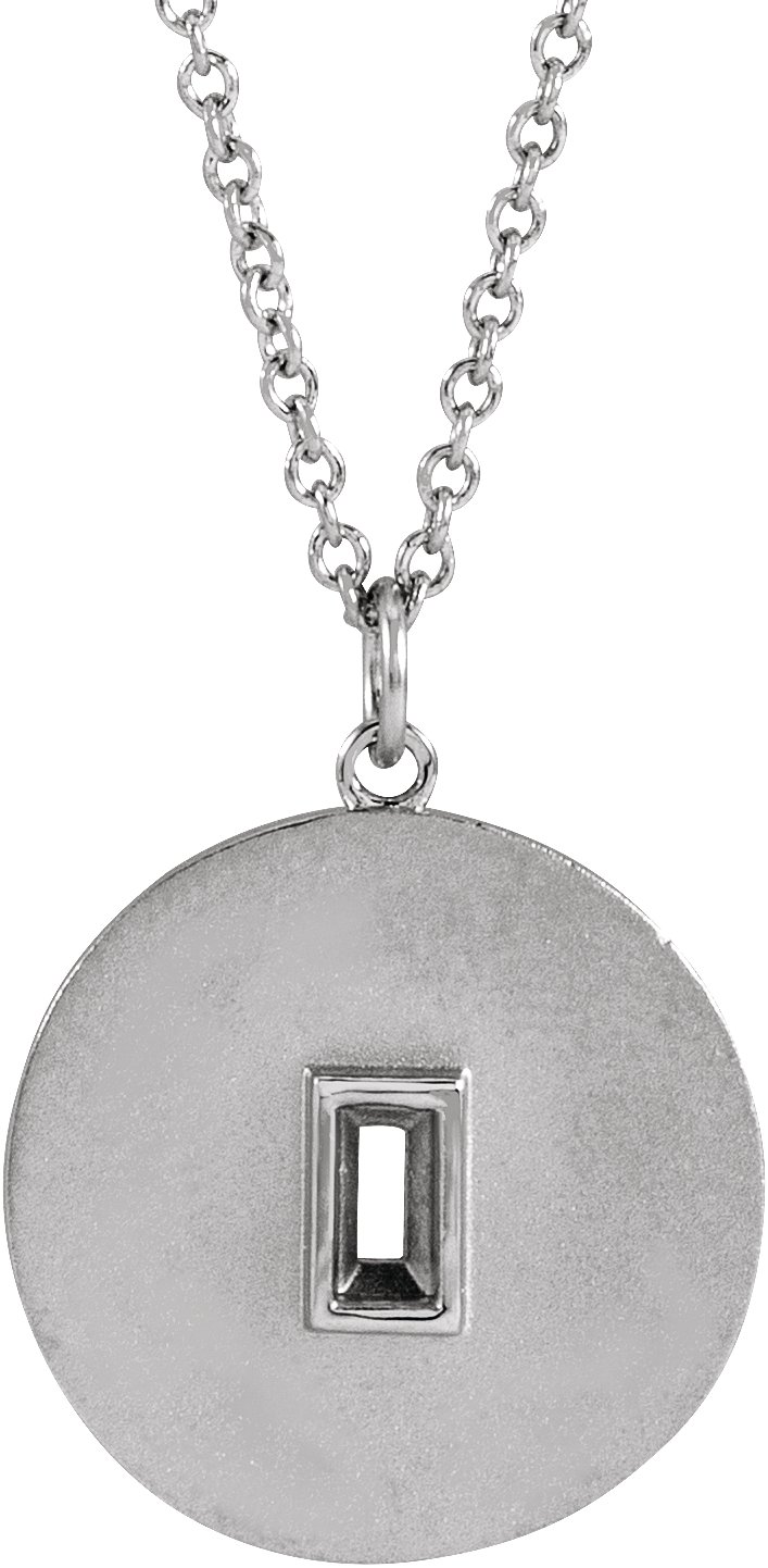 Accented Disc Necklace or Pendant