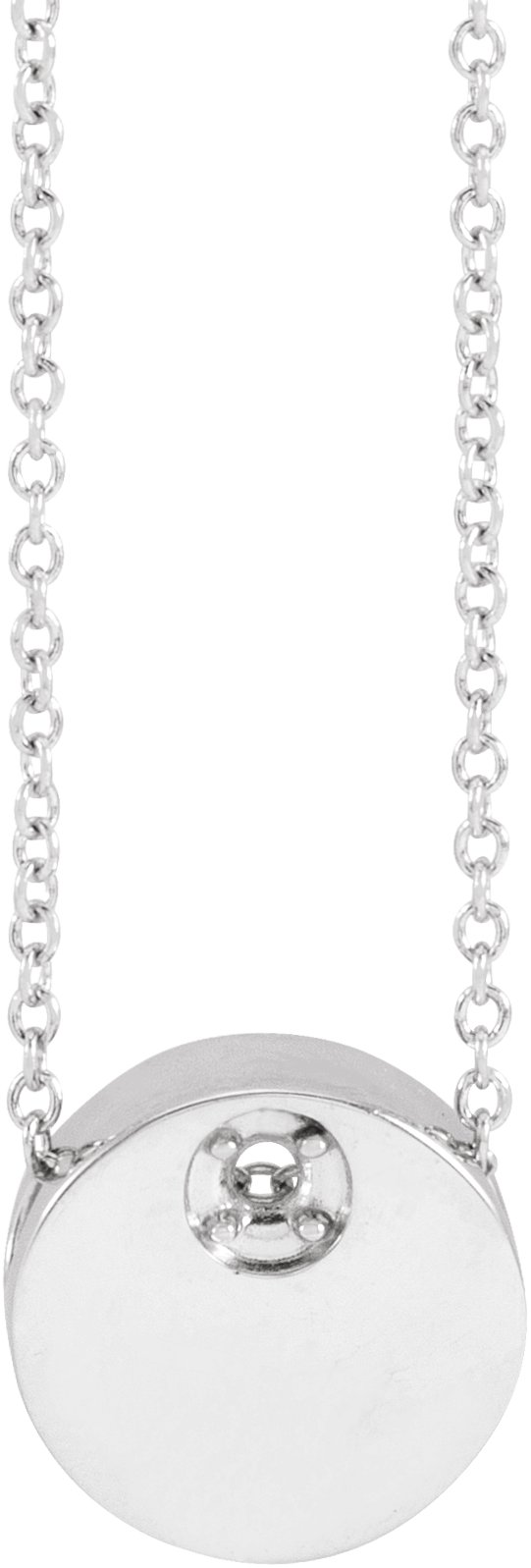 Engravable Disc Necklace or Slide Pendant