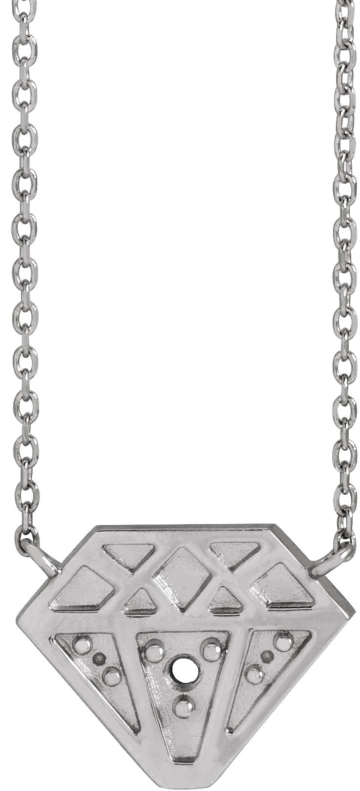 Tiny Diamond Necklace or Center