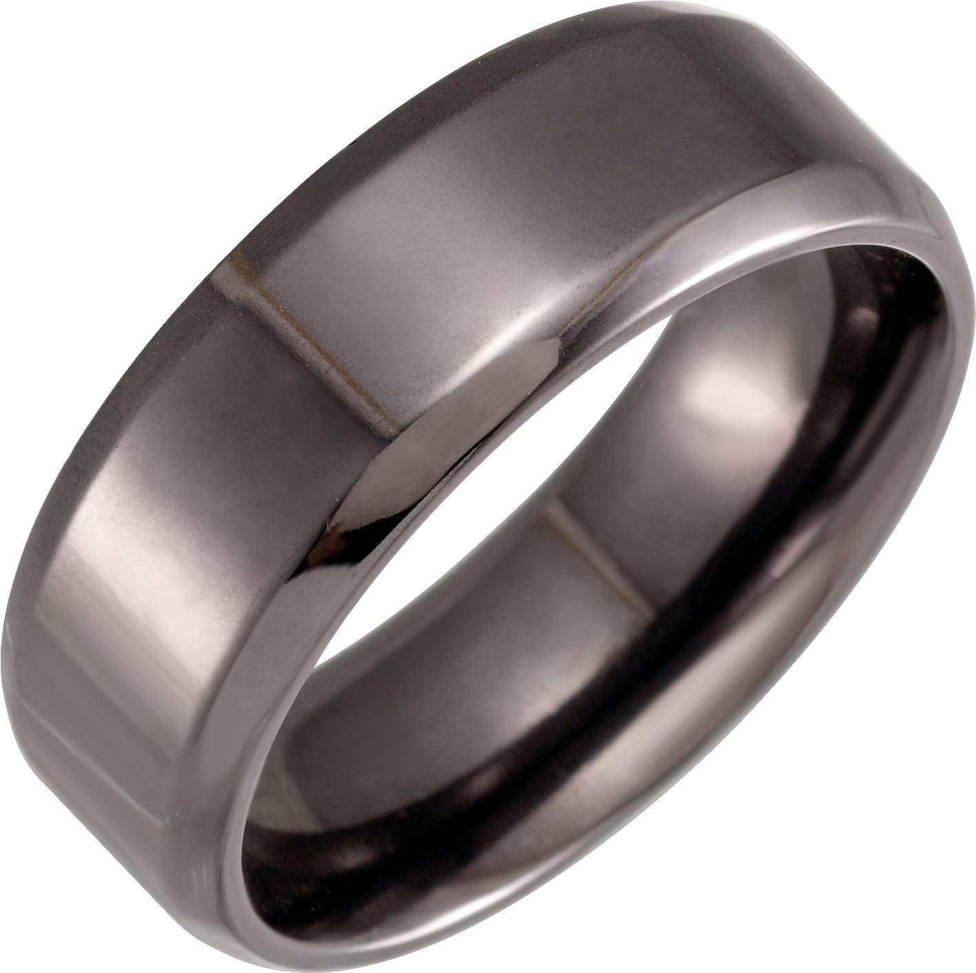 Tantalum 8 mm Beveled Comfort-Fit Band Size 10