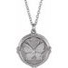 Sterling Silver Butterfly Medallion 16-18