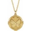 14K Yellow Butterfly Medallion 16 18 inch Necklace Ref. 17467639