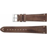 18 mm Gray Men's Vintage-Style Leather Watch Band