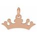 14K Rose Crown Pendant