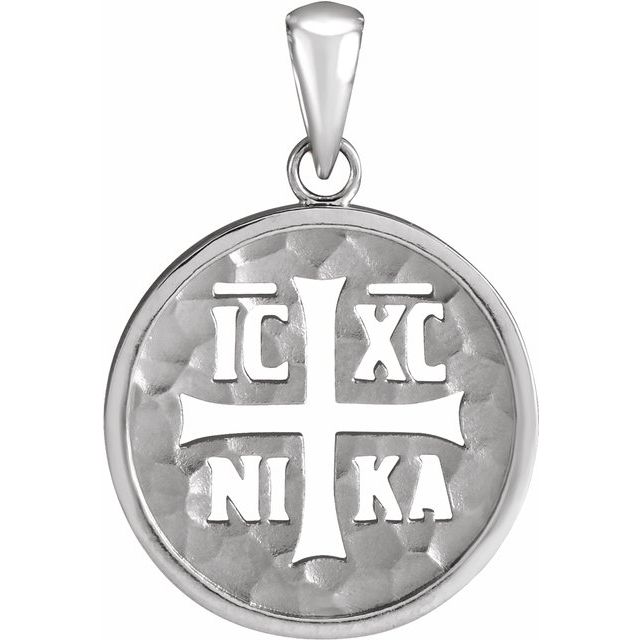 Platinum Orthodox IC XC NIKA Medallion Pendant