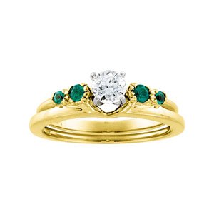 Genuine Emerald Bridal Solitaire Enhancer 2.5mm Ref 651439