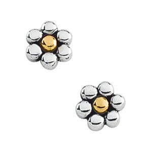 14K White/Yellow Metal Fashion Earring