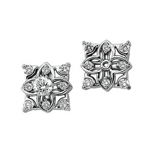 Diamond Earring Jackets .63 CTW 12.25 x 12.25mm Ref 980174
