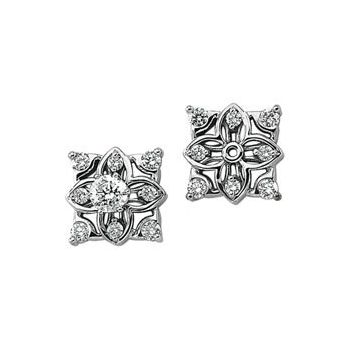 Diamond Earring Jackets .63 CTW 12.25 x 12.25mm Ref 980174