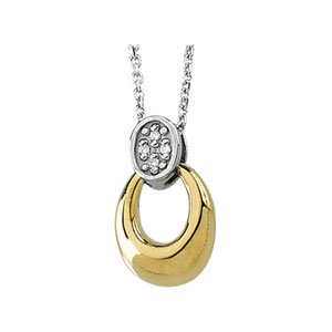 Two Tone Diamond Pendant .015 CTW Ref 627938