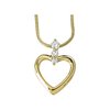 Diamond Heart Pendant on 18 inch Round Snake Chain .2 CTW Ref 139057
