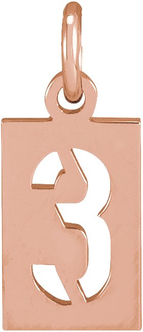 Pierced Numeral Necklace or Pendant