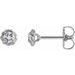 Platinum 1/5 CTW Natural Diamond Claw-Prong Rope Earrings