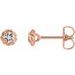 14K Rose 1/5 CTW Natural Diamond Claw-Prong Rope Earrings