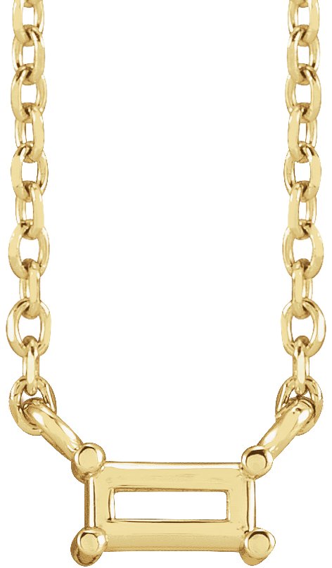 14K Yellow 5x2 mm Straight Baguette Solitaire 16