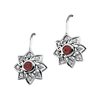 Chatham Ruby and Diamond Fish Hook Earrings 4mm .25 CTW Ref 772781