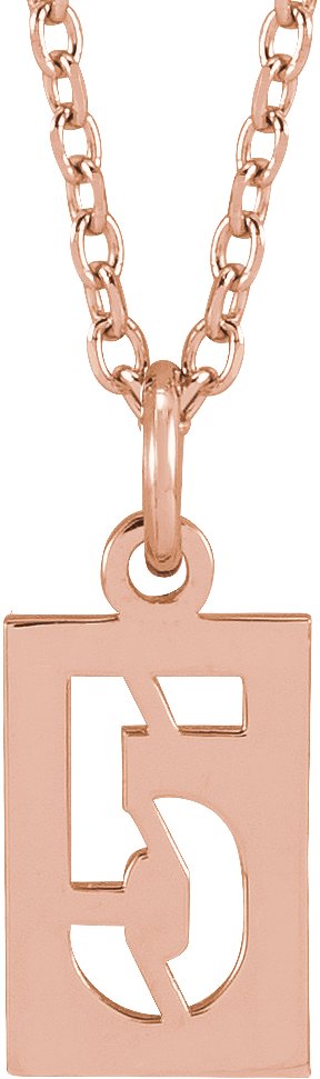 Pierced Numeral Necklace or Pendant