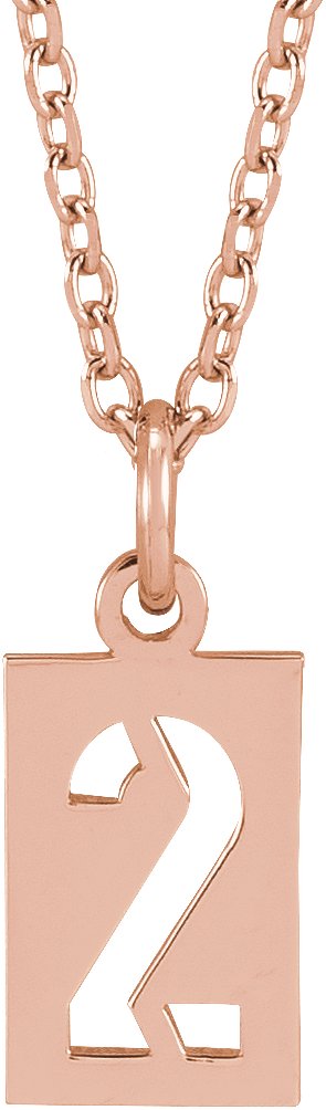 Pierced Numeral Necklace or Pendant