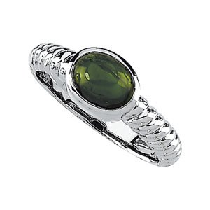 Genuine Green Tourmaline Ring 8 x 6mm Ref 479863