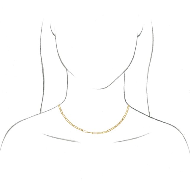 14K Yellow 3.85 mm Paperclip-Style 20 Chain